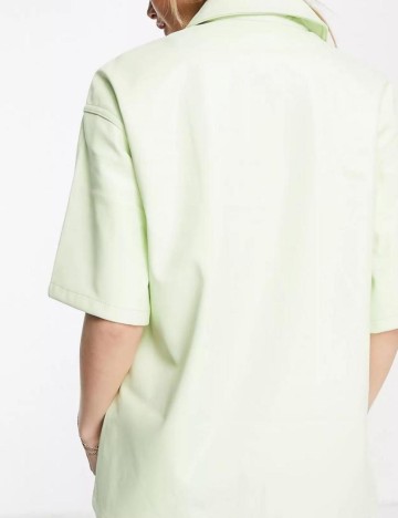 Cămașă cu mânecă scurtă Topshop, verde