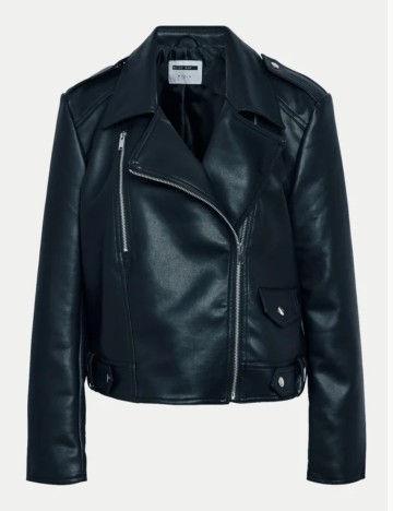 Geacă Imitație Piele Noisy May, negru