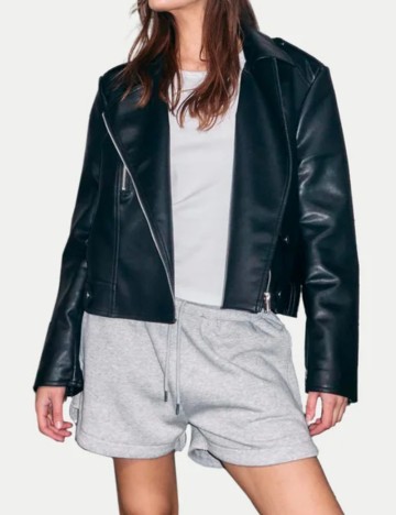 Geacă Imitație Piele Noisy May, negru