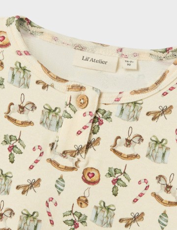 Bluză de pijama Lil Atelier, bej