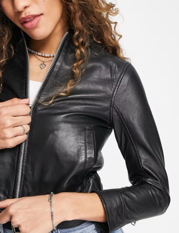 Geacă de piele Barneys Originals, negru