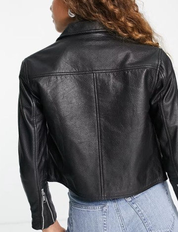 Geacă de piele Barneys Originals, negru