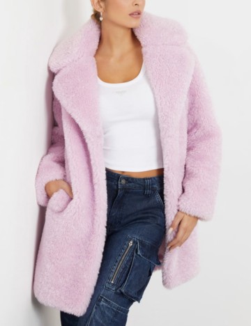 Haină De Blană Guess, roz
