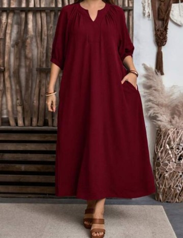 Rochie maxi Shein Curve+, vișiniu