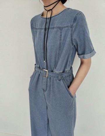 Salopetă lungă Shein, albastru