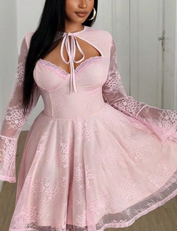 Rochie mini Shein Curve+, roz