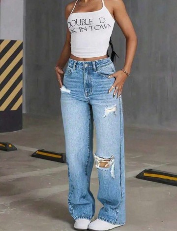 Jeans Shein, albastru