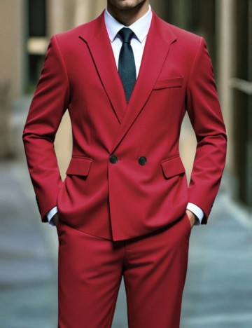 Costum Shein, vișiniu