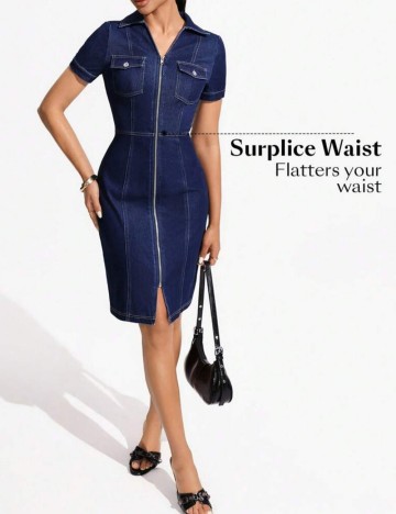 Rochie de blugi Shein, albastru