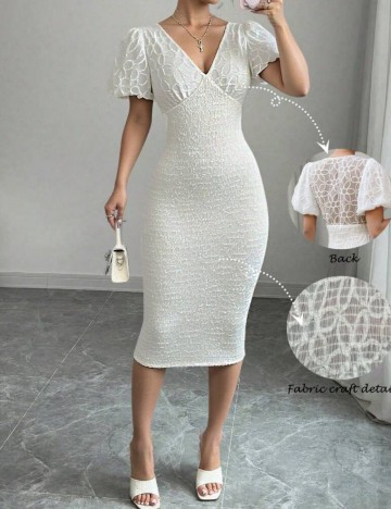 Rochie midi Shein, alb