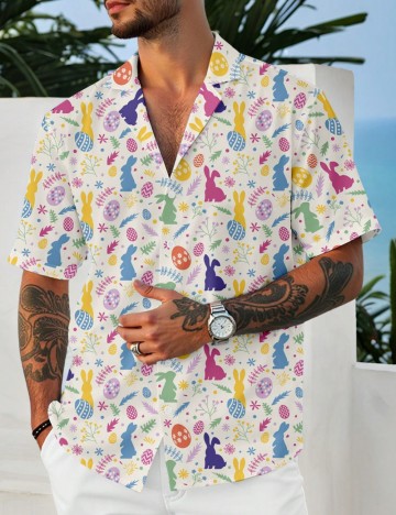 Cămașă cu mânecă scurtă Shein MANFINITY, mix culori