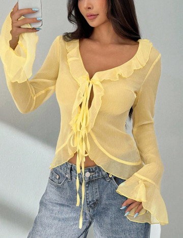 Cămașă Shein, galben