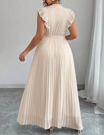 Rochie maxi Shein Curve+, crem