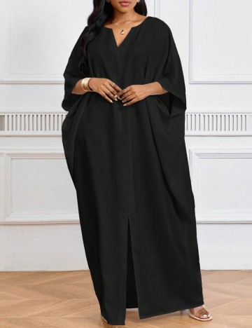 Rochie maxi Shein Curve+, negru