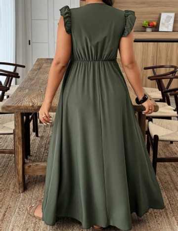 Rochie maxi Shein Curve+, verde