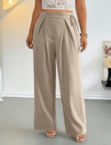 Pantaloni Shein Curve+, bej