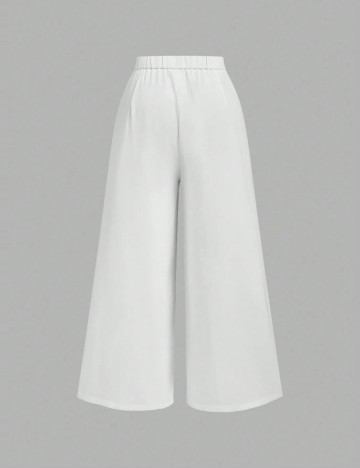 Pantaloni Shein Curve+, alb