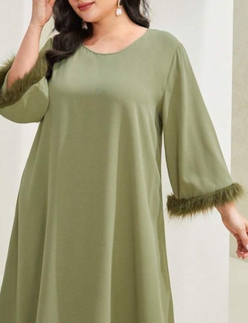 Rochie maxi Shein Curve+, verde