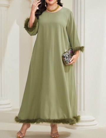 Rochie maxi Shein Curve+, verde