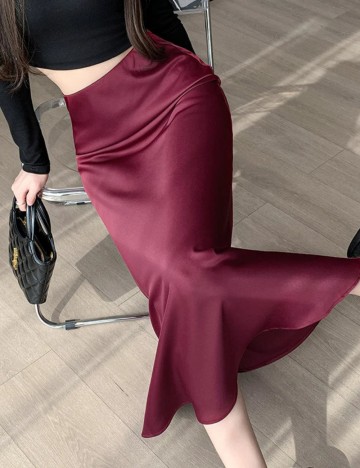 Fustă Shein, vișiniu