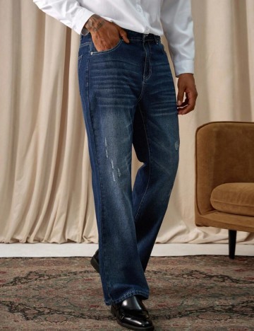 Jeans Shein MANFINITY, albastru