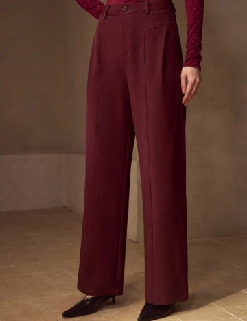 Pantaloni Shein MOTF, vișiniu