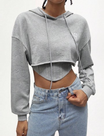 Set hanorac și top Shein, gri