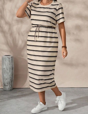 Rochie midi Shein Curve+, mix culori