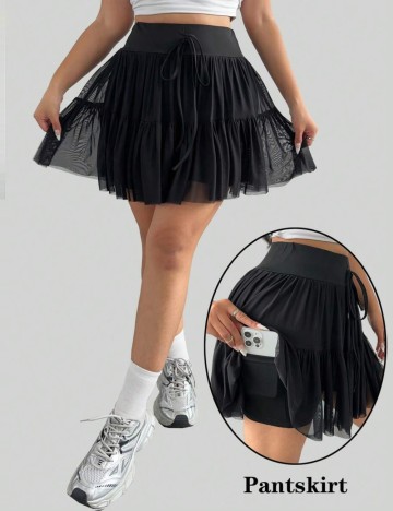 Fustă mini Shein Curve+, negru