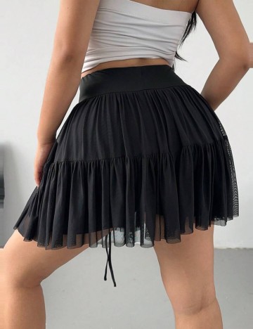 Fustă mini Shein Curve+, negru