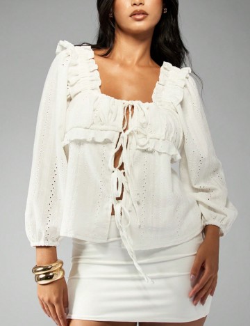 Cămașă Shein Missguided, alb