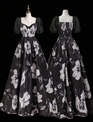 Rochie maxi Shein Curve+, negru