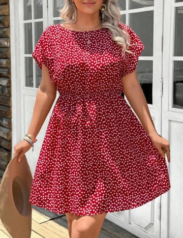 Rochie mini Shein Curve+, mix culori