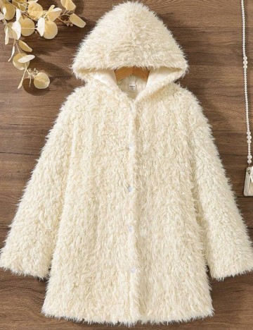 Jachetă de blană Shein, crem