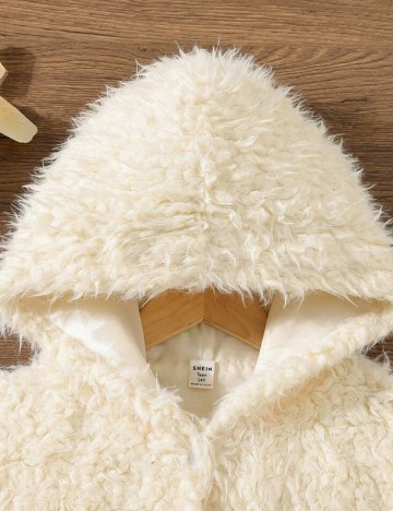 Jachetă de blană Shein, crem