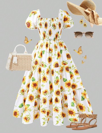 Rochie maxi Shein, mix culori