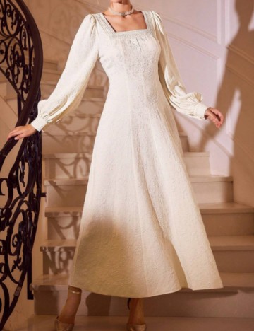 Rochie maxi Shein, crem