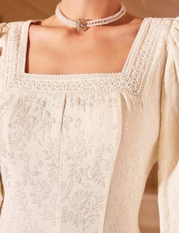 Rochie maxi Shein, crem