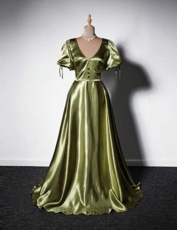 Rochie maxi Shein, verde