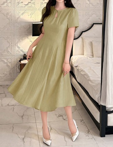 Rochie midi Shein, kaki