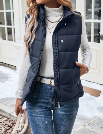 Vestă Shein, bleumarin