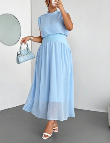 Rochie maxi Shein Curve+, albastru