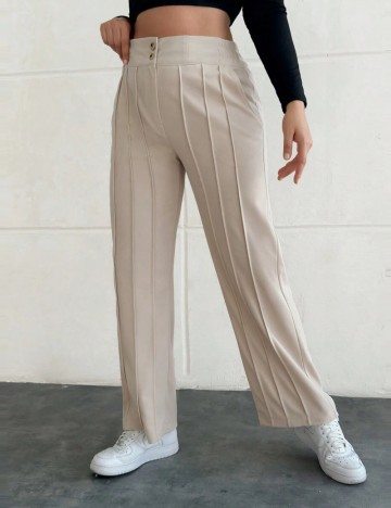 Pantaloni Shein Curve+, bej