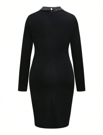 Rochie midi Shein Curve+, negru