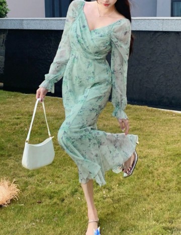 Rochie midi Shein, verde