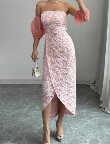 Rochie midi Shein, roz