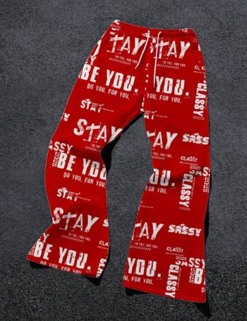 Pantaloni Shein, roșu