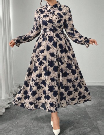 Rochie maxi Shein Curve+, mix culori