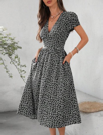 Rochie midi Shein, mix culori