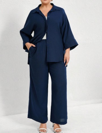 Compleu Shein Curve+, albastru